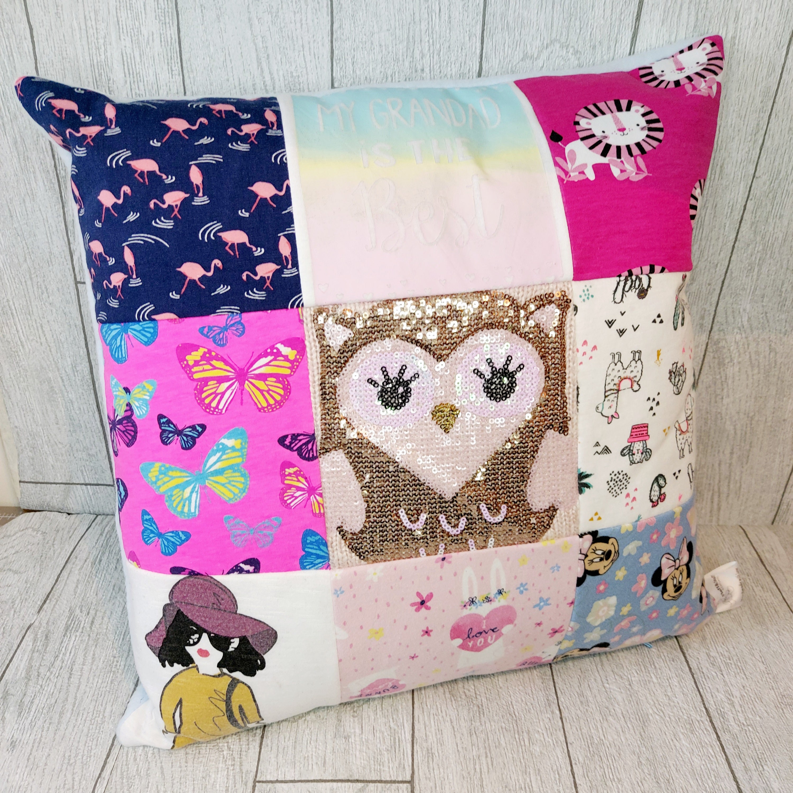 Baby Clothes 9 patch Cushion