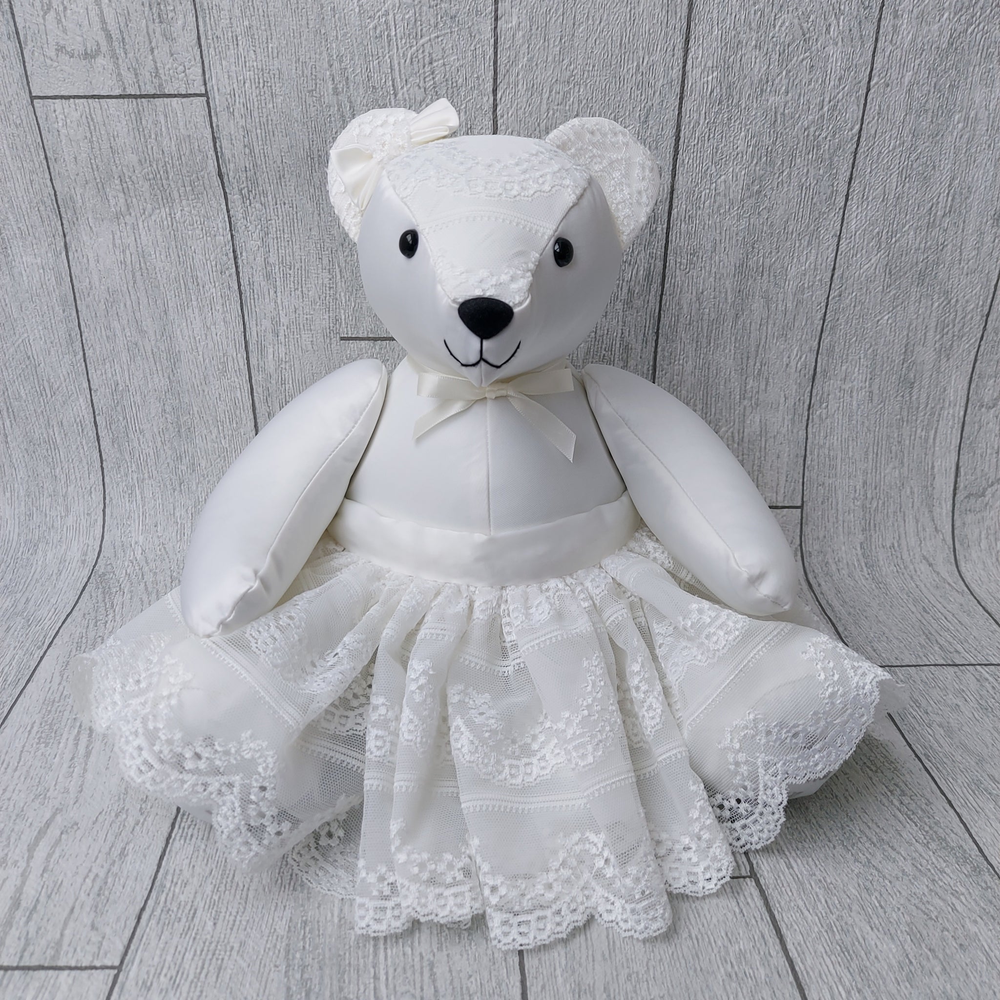 Wedding dress teddy bear discount